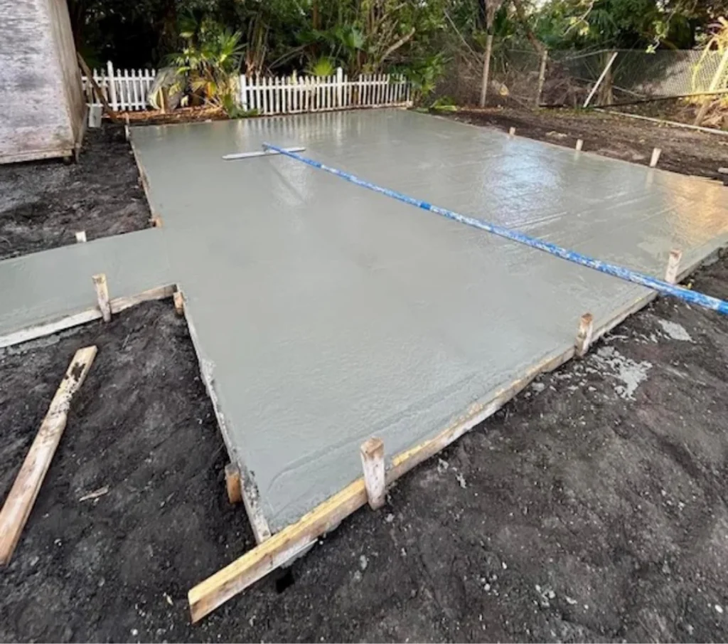 concrete pad for shed