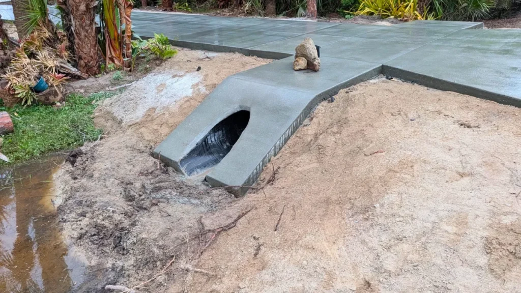 JCD Concrete Inc. driveway culvert and apron project in Brevard County