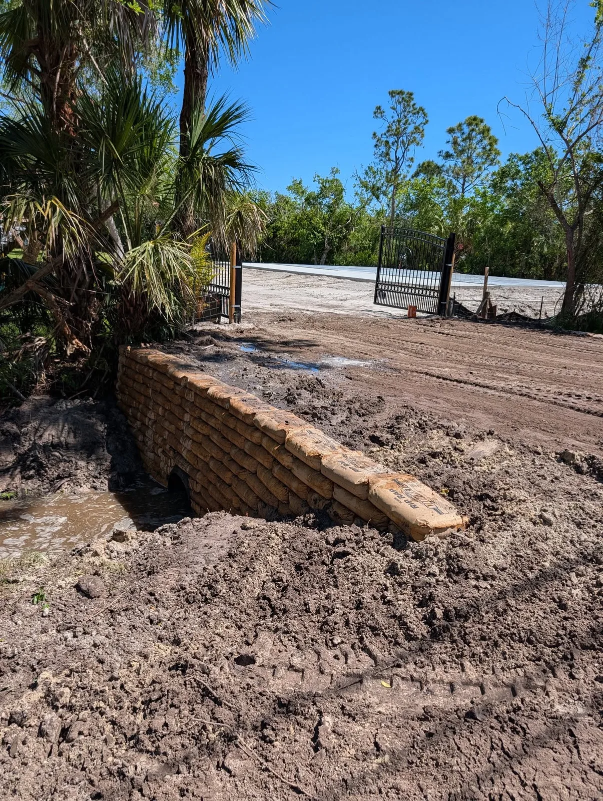 Completed rip rap headwall at a drainage crossing in Malabar by JCD Concrete