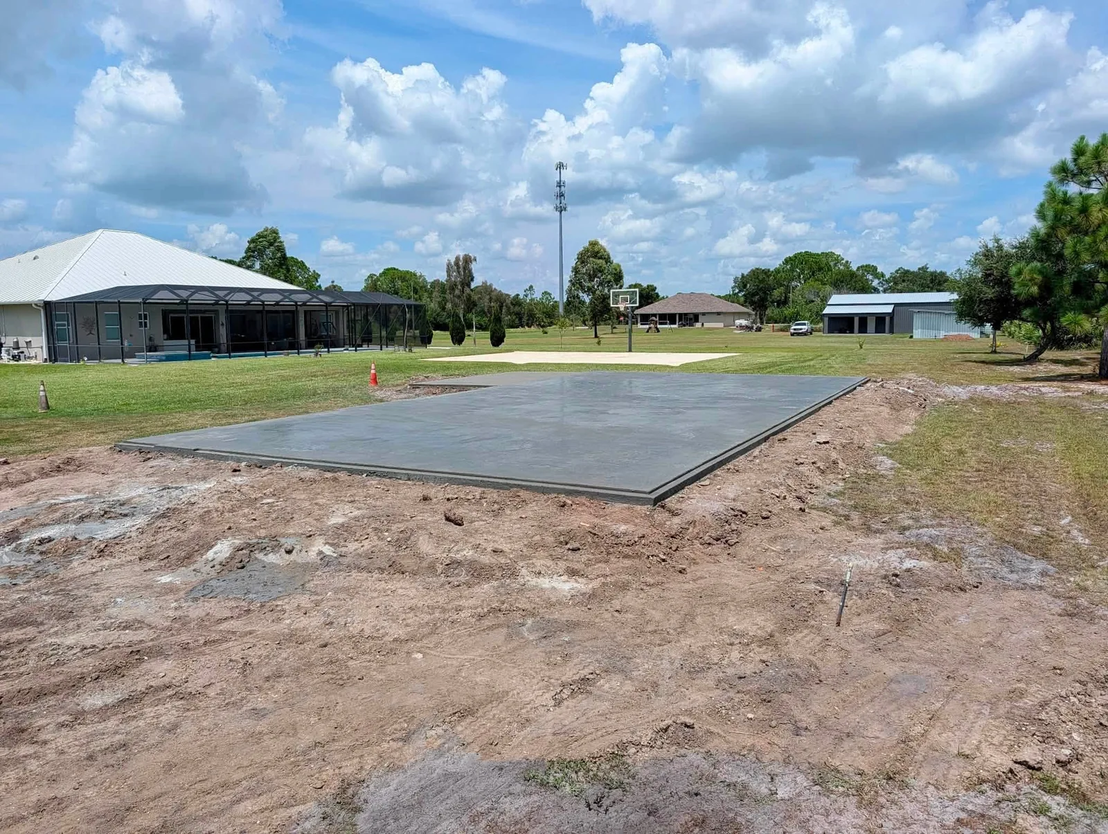 Finished concrete slab installed on a residential property by JCD Concrete