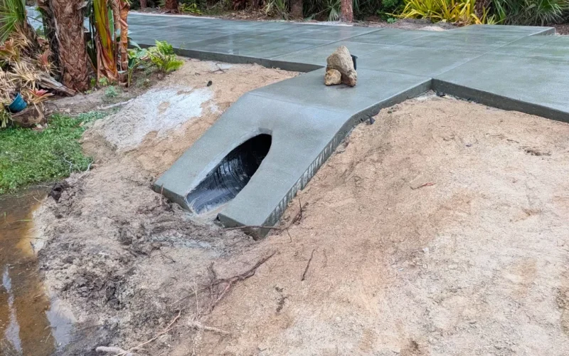 JCD Concrete Inc. driveway culvert and apron project in Brevard County
